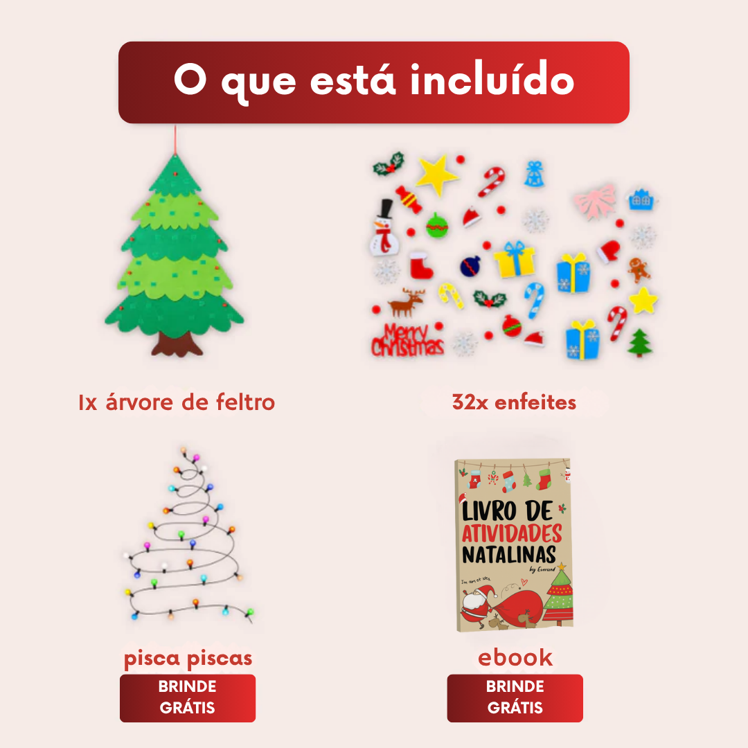 Árvore de Natal de Feltro Interativa