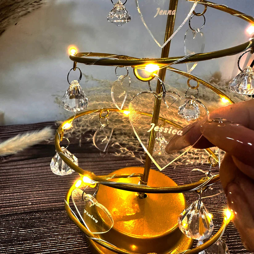 Árvore de Natal Personalizada com nomes - Grave o nome da sua família