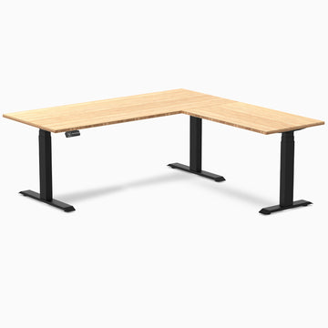 Mesa Desky Homiks Bamboo em L com Regulagem de Altura