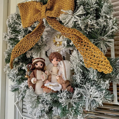 Guirlanda Sagrada Família | Um Natal de Fé e Amor - 40cm