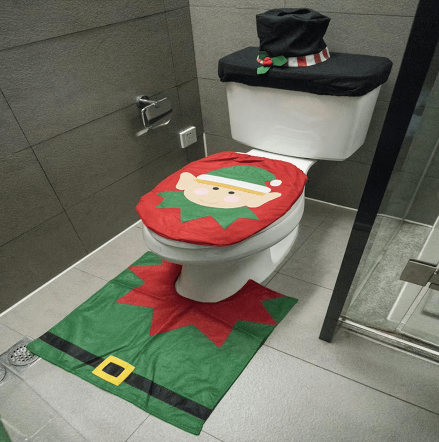 Kit de Decoração de Natal para Banheiro