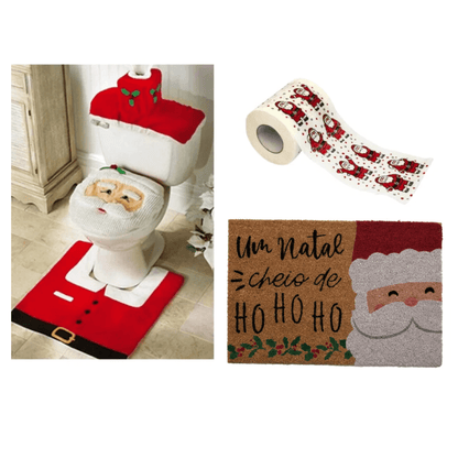 Kit de Decoração de Natal para Banheiro